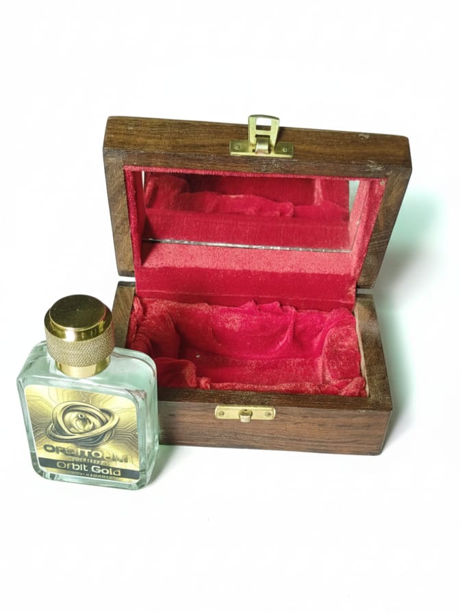 ORBITOHM Orbit Gold Luxury Perfume (50ml) | Unisex Premium Fragrance with Extra Freshness | Presented in a Signature Royal Wooden Gift Box
